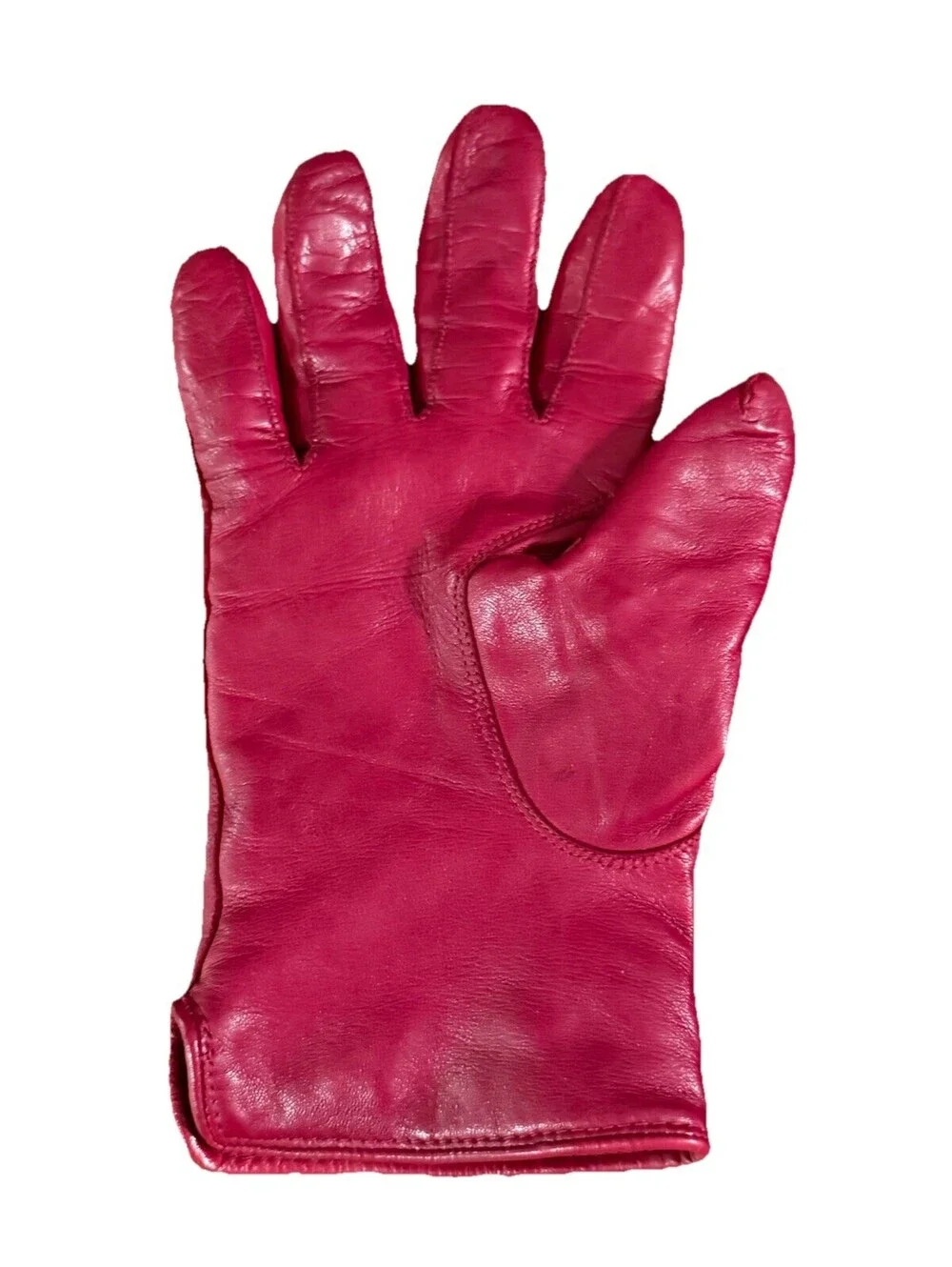 Coach Red Gloves Cashmere Lined Vintage Dress Gloves Size 8